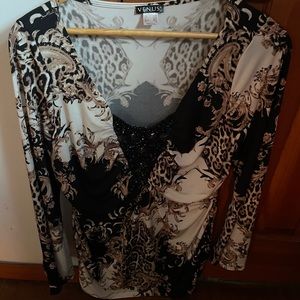Venus Baroque Style Shirt XL With Jeweled Details